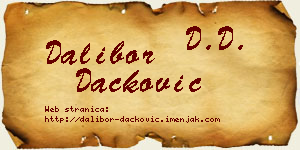 Dalibor Dačković vizit kartica